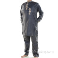 Robe arabe hommes brodés de thobe rond